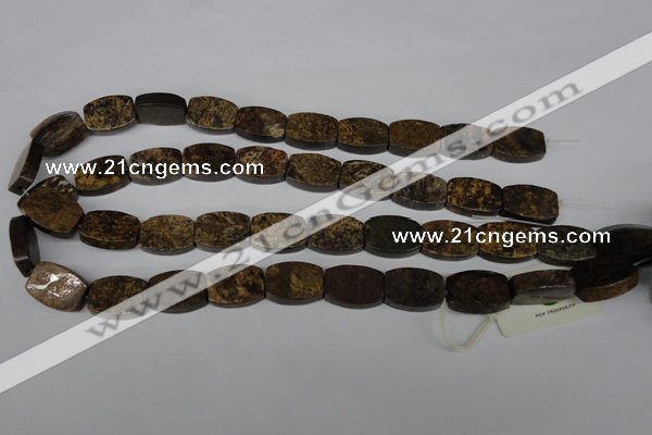 CBZ427 15.5 inches 12*16mm flat drum bronzite gemstone beads