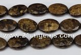 CBZ436 15.5 inches 10*14mm faceted oval bronzite gemstone beads