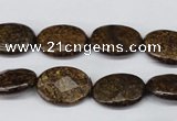 CBZ437 15.5 inches 12*16mm faceted oval bronzite gemstone beads