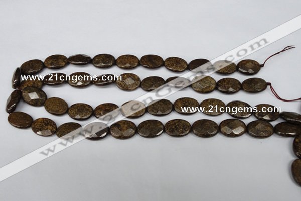CBZ437 15.5 inches 12*16mm faceted oval bronzite gemstone beads