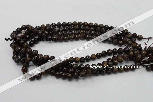 CBZ50 15.5 inches 8mm round bronzite gemstone beads wholesale