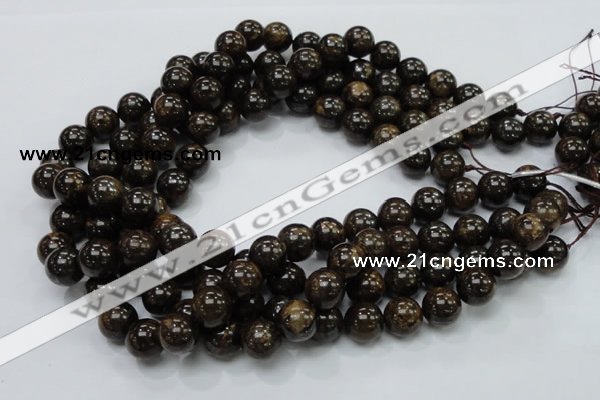 CBZ52 15.5 inches 12mm round bronzite gemstone beads wholesale