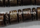 CBZ58 15.5 inches 6*18mm & 12*18mm rondelle bronzite gemstone beads