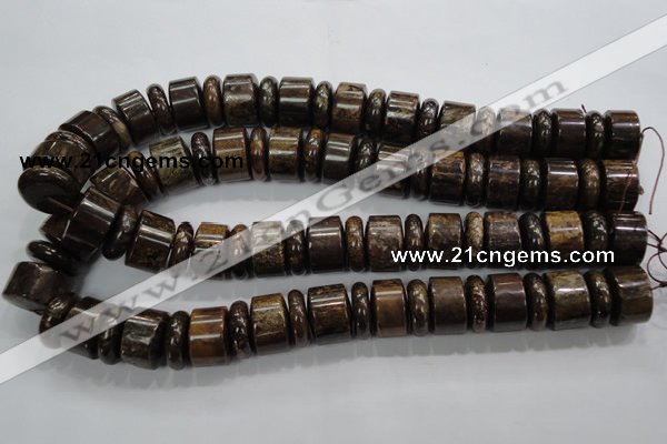 CBZ58 15.5 inches 6*18mm & 12*18mm rondelle bronzite gemstone beads