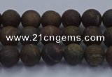 CBZ600 15.5 inches 4mm round matte bronzite beads wholesale