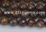 CBZ612 15.5 inches 8mm faceted round bronzite gemstone beads