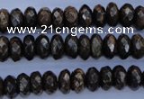 CBZ65 15.5 inches 6*10mm faceted rondelle bronzite gemstone beads