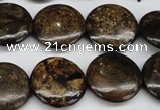 CBZ70 15.5 inches 20mm flat round bronzite gemstone beads