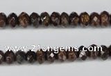 CBZ91 15.5 inches 5*8mm faceted rondelle bronzite gemstone beads