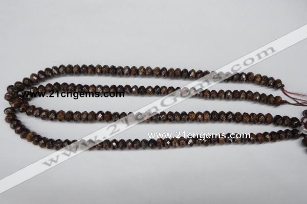 CBZ91 15.5 inches 5*8mm faceted rondelle bronzite gemstone beads