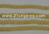 CCA01 15.5 inches 3mm round yellow calcite gemstone beads wholesale