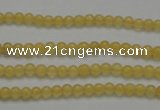 CCA01 15.5 inches 3mm round yellow calcite gemstone beads wholesale