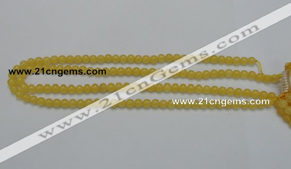 CCA03 15.5 inches 6mm round yellow calcite gemstone beads wholesale