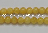 CCA04 15.5 inches 8mm round yellow calcite gemstone beads wholesale