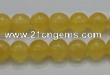 CCA05 15.5 inches 10mm round yellow calcite gemstone beads wholesale