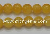 CCA06 15.5 inches 12mm round yellow calcite gemstone beads wholesale