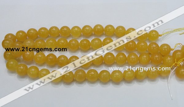 CCA07 15.5 inches 14mm round yellow calcite gemstone beads wholesale