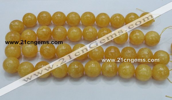 CCA08 15.5 inches 20mm round yellow calcite gemstone beads wholesale