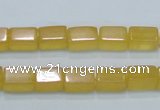 CCA10 15.5 inches 6*10mm cuboid yellow calcite gemstone beads