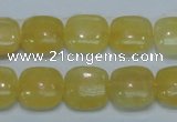 CCA12 15.5 inches 16*16mm square yellow calcite gemstone beads