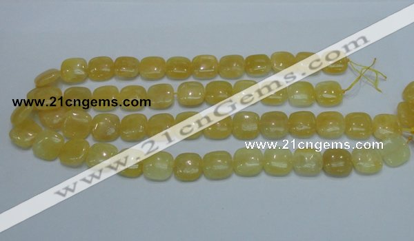 CCA12 15.5 inches 16*16mm square yellow calcite gemstone beads