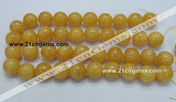 CCA16 15.5 inches 18mm round yellow calcite gemstone beads wholesale