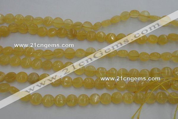 CCA28 15.5 inches 8mm flat round calcite gemstone beads wholesale