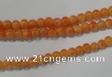 CCA300 15.5 inches 4mm round orange calcite gemstone beads wholesale