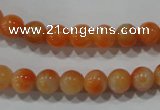 CCA302 15.5 inches 8mm round orange calcite gemstone beads wholesale