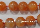 CCA304 15.5 inches 12mm round orange calcite gemstone beads wholesale