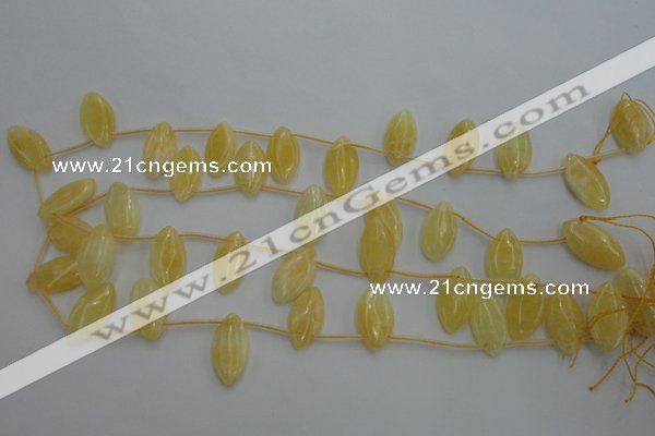 CCA31 Top-drilled 10*20mm marquise calcite gemstone beads wholesale