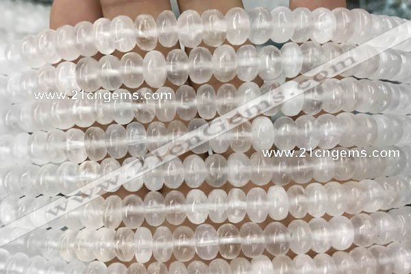 CCA367 15.5 inches 5*8mm rondelle white calcite gemstone beads