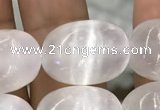 CCA371 15.5 inches 12*16mm rice white calcite gemstone beads