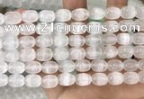 CCA379 15.5 inches 8*10mm rice white calcite gemstone beads