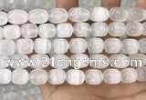 CCA380 15.5 inches 10*12mm rice white calcite gemstone beads