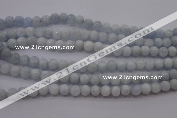 CCA402 15.5 inches 8mm round blue calcite beads wholesale