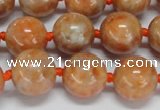 CCA454 15.5 inches 12mm round orange calcite gemstone beads