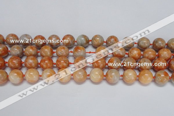 CCA455 15.5 inches 14mm round orange calcite gemstone beads