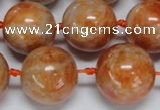 CCA456 15.5 inches 16mm round orange calcite gemstone beads