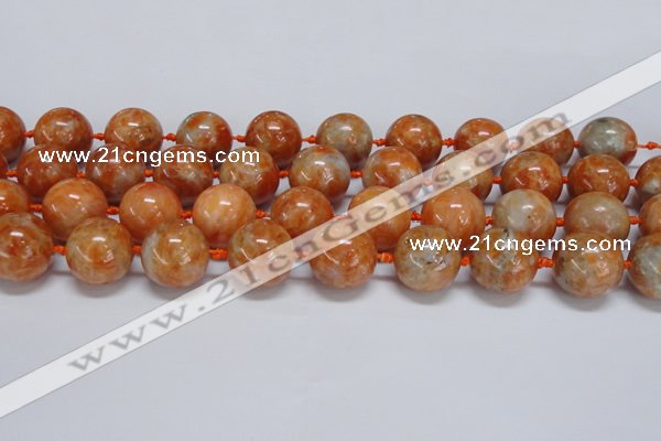 CCA457 15.5 inches 18mm round orange calcite gemstone beads