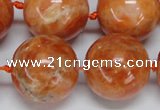 CCA458 15.5 inches 20mm round orange calcite gemstone beads