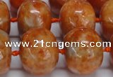 CCA461 15.5 inches 15*20mm rondelle orange calcite gemstone beads