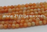 CCA50 15.5 inches 4mm round orange calcite gemstone beads wholesale