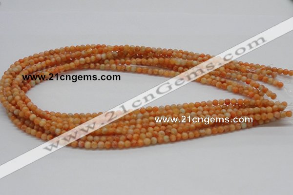 CCA50 15.5 inches 4mm round orange calcite gemstone beads wholesale