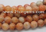 CCA51 15.5 inches 8mm round orange calcite gemstone beads wholesale