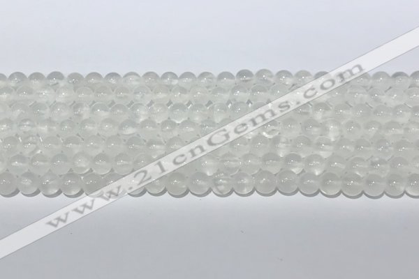 CCA510 15.5 inches 6mm round white calcite gemstone beads