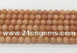 CCA515 15.5 inches 8mm round peach calcite gemstone beads