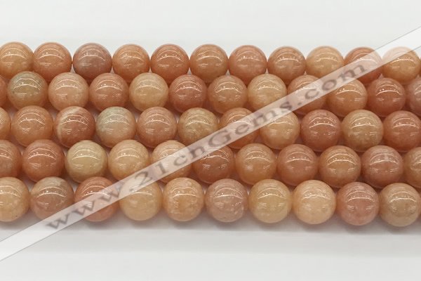 CCA516 15.5 inches 10mm round peach calcite gemstone beads