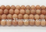 CCA517 15.5 inches 12mm round peach calcite gemstone beads