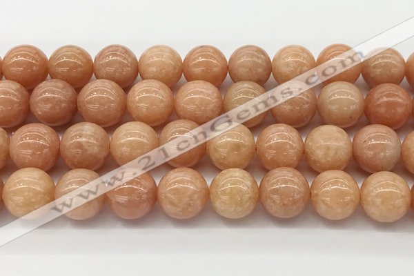 CCA517 15.5 inches 12mm round peach calcite gemstone beads